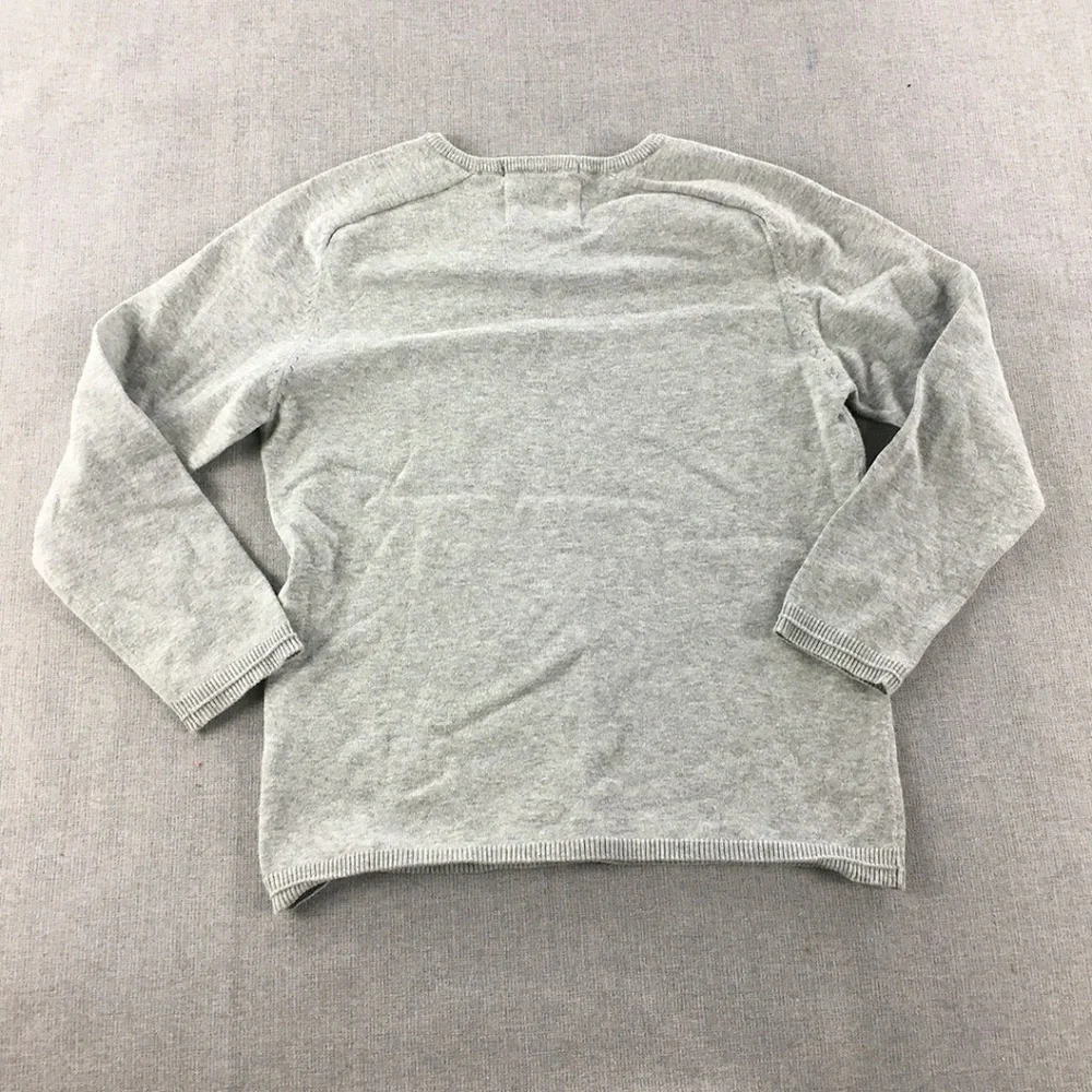 Zara Knit Grey V-Neck Sweater_2